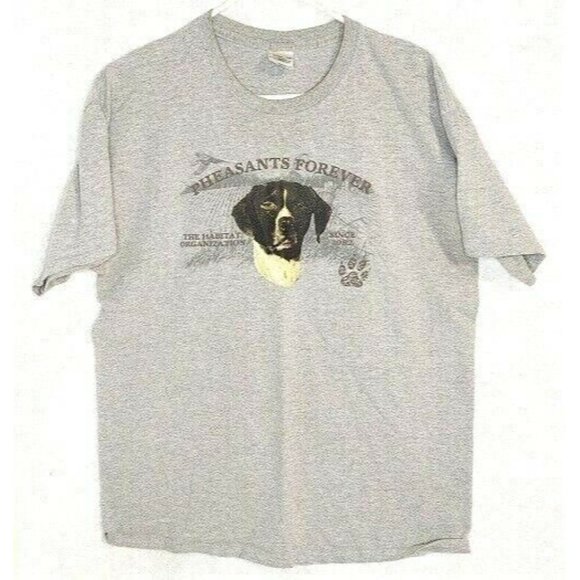 Gildan Other - Gildan Ultra Cotton Mens Gray T-Shirt Size Large Graphic Pheasant Forever